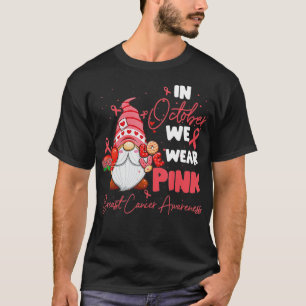 Camiseta Em outubro Vestimos Gnomo Rosa Cancer Mama Awaren