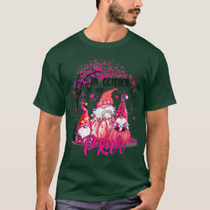Camiseta Em outubro, Vestimos Gnomos Rosa Conhecidos Pelo C