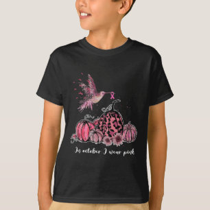 Camiseta Em outubro, Vestimos Mama De Abóbora Rosa