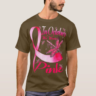 Camiseta Em outubro Vestimos O Cancer Da Mama De Dragonfly