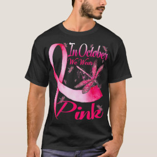 Camiseta Em outubro Vestimos O Cancer Da Mama De Dragonfly