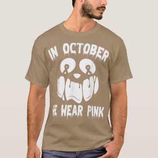 Camiseta Em outubro Vestimos O Cancer Rosa Jackolanterna