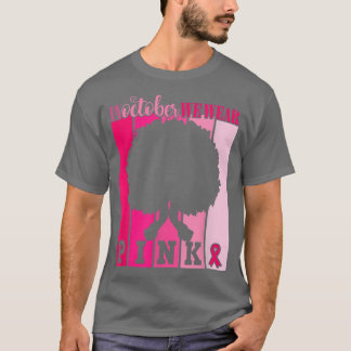 Camiseta Em outubro, Vestimos o conhecimento do Cancer de f