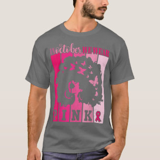 Camiseta Em outubro, Vestimos o conhecimento do Cancer de f