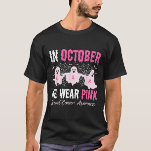 Camiseta Em outubro Vestimos O Dia das Bruxas do Cancer de 