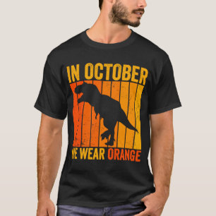 Camiseta Em outubro, Vestimos o Dia Laranja Para De Atacar 