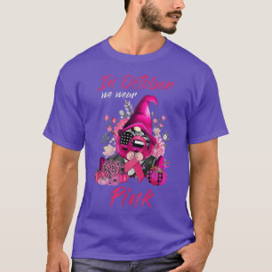 Camiseta Em outubro, Vestimos o Hall do Cancer de Mama Rosa