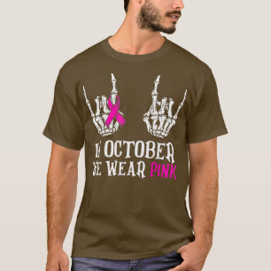 Camiseta Em outubro, Vestimos o Halloween do esqueleto roch