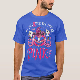 Camiseta Em outubro, Vestimos O Pink Breu Cancer Pumpkin Ha