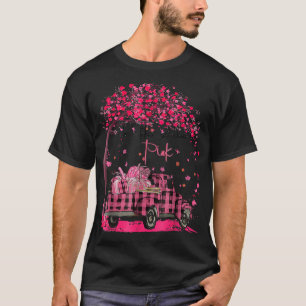 Camiseta Em outubro, Vestimos O Pink Truck Pumpkin Breve Ca