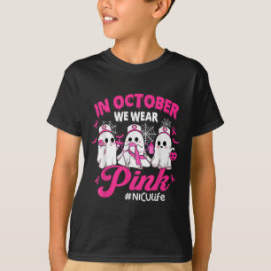 Camiseta Em outubro, Vestimos O Rosa Nicu Life Nicu Enferme