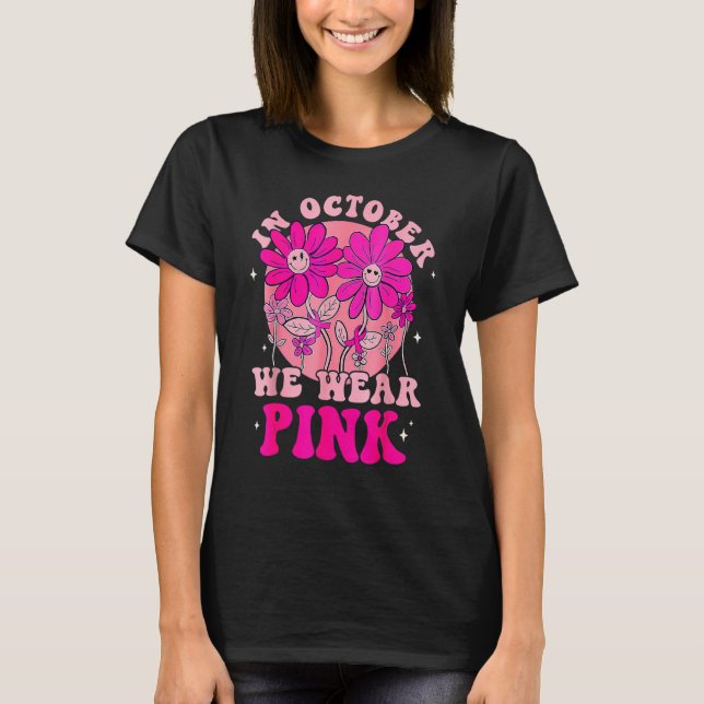 Camiseta Em outubro, Vestimos O Sorriso Rosa Vinta (Frente)