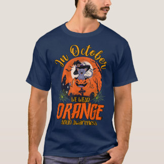 Camiseta Em outubro Vestimos Orange ADHD 850