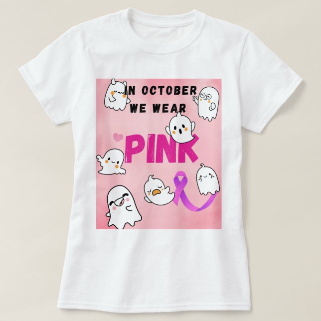 CAMISETA EM OUTUBRO VESTIMOS PINK (Frente do Design)
