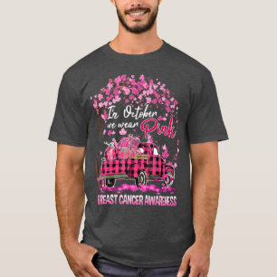 Camiseta Em outubro, Vestimos Pink Ribbon Truck Lepard Brea