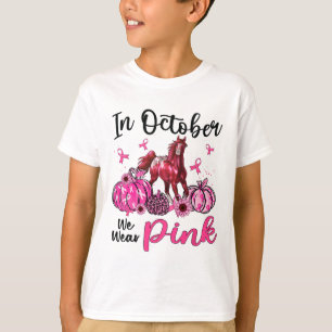Camiseta Em outubro, Vestimos Pumpkin Pumpkin Leopard Brea