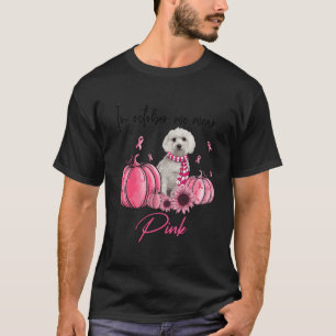 Camiseta Em outubro, Vestimos Pumpkin Rosa Pumpkin Cão Malt