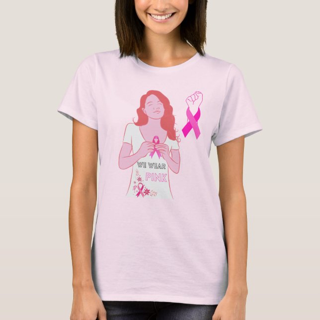 Camiseta em outubro vestimos rosa (Frente)