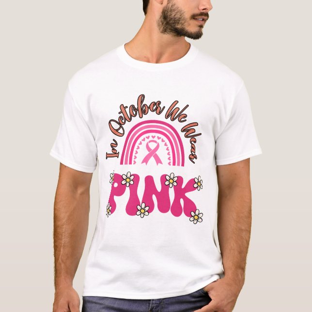 Camiseta Em outubro Vestimos Rosa (Frente)