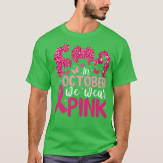 Camiseta Em outubro, Vestimos Rosa 20