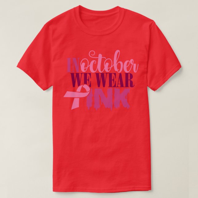 Camiseta Em outubro, Vestimos Rosa 33 (Frente do Design)