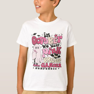 Camiseta Em outubro Vestimos Rosa Para O Hallowee Do Cancer