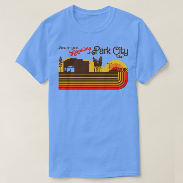 Camiseta Em Park City Utah Retro Horror (Frente do Design)