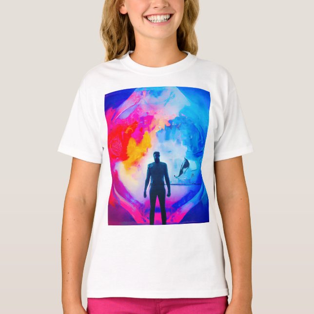 Camiseta Em pé nas cores (Frente)
