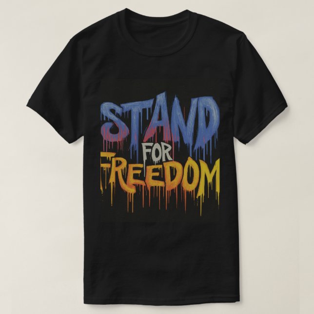 Camiseta Em prol da liberdade (Frente do Design)