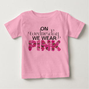 Camiseta Em quarta-feira nós vestimos Onsie floral