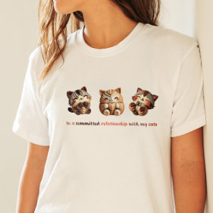 Camiseta "Em relação ao meu gato" Gatinhos de papel bonitos
