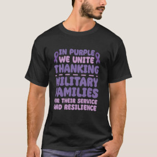 Camiseta Em Roxo, Nos Unimos Agradecendo Famílias Militares