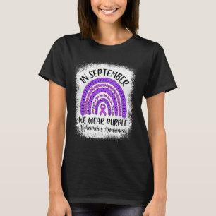 Camiseta Em Setembro Nós Usamos Roxo Conscientização Alzhei