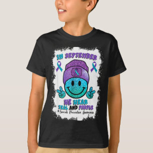 Camiseta Em Setembro Usamos a Fita Roxa Azul Claro Prev