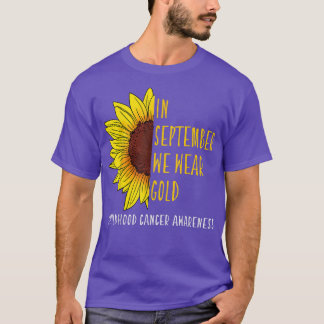 Camiseta Em setembro, Veste a consciência Dourada dos Cance