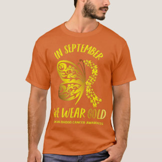 Camiseta Em setembro, Veste a consciência Dourada dos Cance