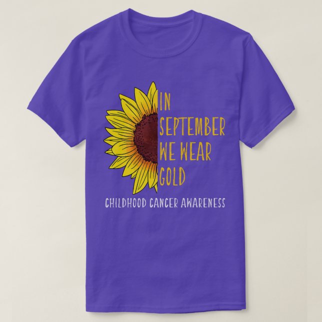 Camiseta Em setembro, Veste a consciência Dourada dos Cance (Frente do Design)