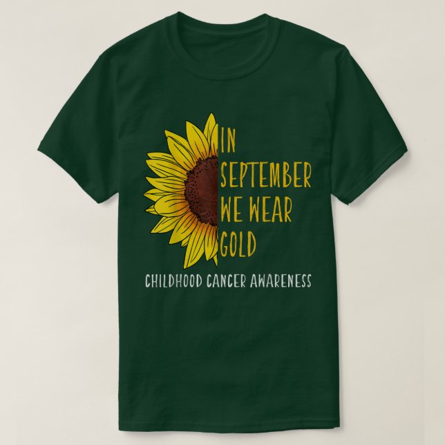Camiseta Em setembro, Veste a consciência Dourada dos Cance (Frente do Design)