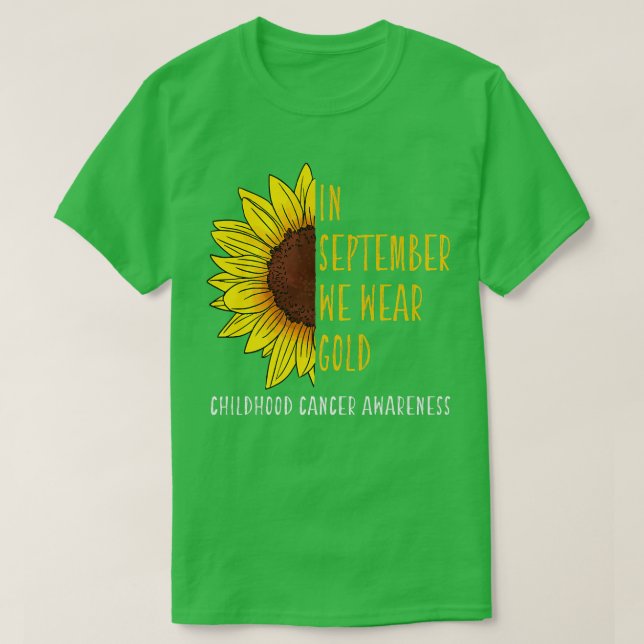 Camiseta Em setembro, Veste a consciência Dourada dos Cance (Frente do Design)