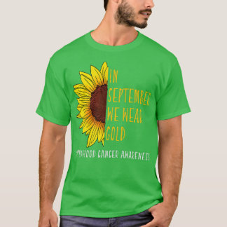 Camiseta Em setembro, Veste a consciência Dourada dos Cance