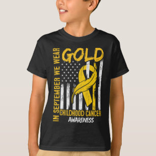 Camiseta Em setembro, Vestimos a bandeira Dourada Fita Fita