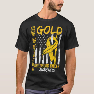 Camiseta Em setembro, Vestimos a bandeira Dourada Fita Fita