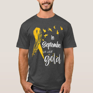 Camiseta Em setembro, Vestimos A Consciência Cancer Infanti