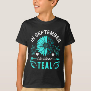 Camiseta Em setembro Vestimos a consciência do Câncer de ov