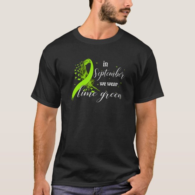 Camiseta Em setembro, Vestimos a consciência do linfoma Ver (Frente)