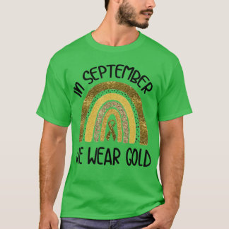 Camiseta Em setembro Vestimos a consciencialização do Cance