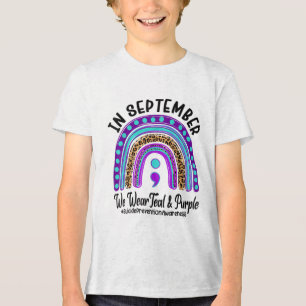 Camiseta Em Setembro, Vestimos A Preve De Suicídio Em Teal 