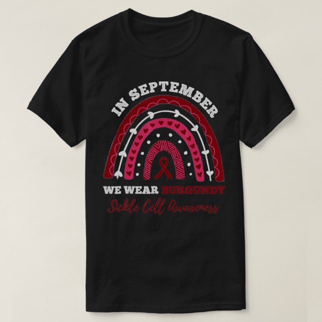 Camiseta Em setembro Vestimos Awarenes Células Falsiformes  (Frente do Design)