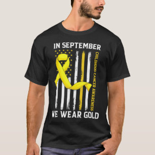 Camiseta Em setembro Vestimos Cancer de infância amarela Do