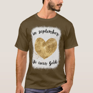 Camiseta Em setembro Vestimos Cancer de infância Dourada